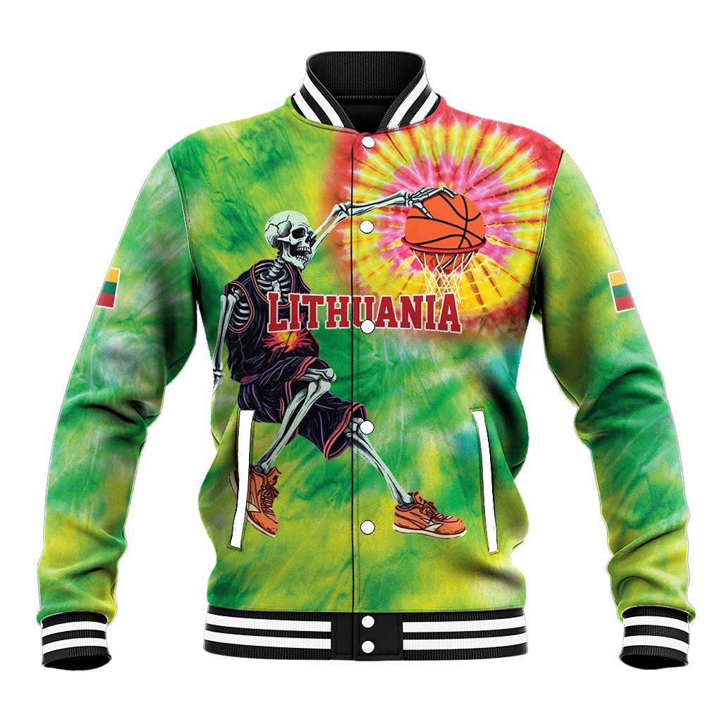Custom Lithuania Basketball Baseball Jacket Retro Style Version 1992