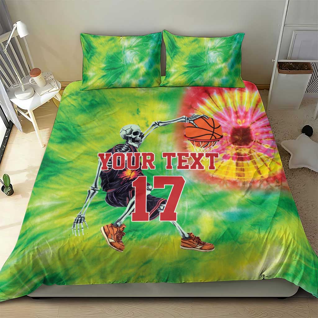 Custom Lithuania Basketball Bedding Set Retro Style Version 1992