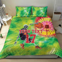 Custom Lithuania Basketball Bedding Set Retro Style Version 1992