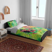 Custom Lithuania Basketball Bedding Set Retro Style Version 1992