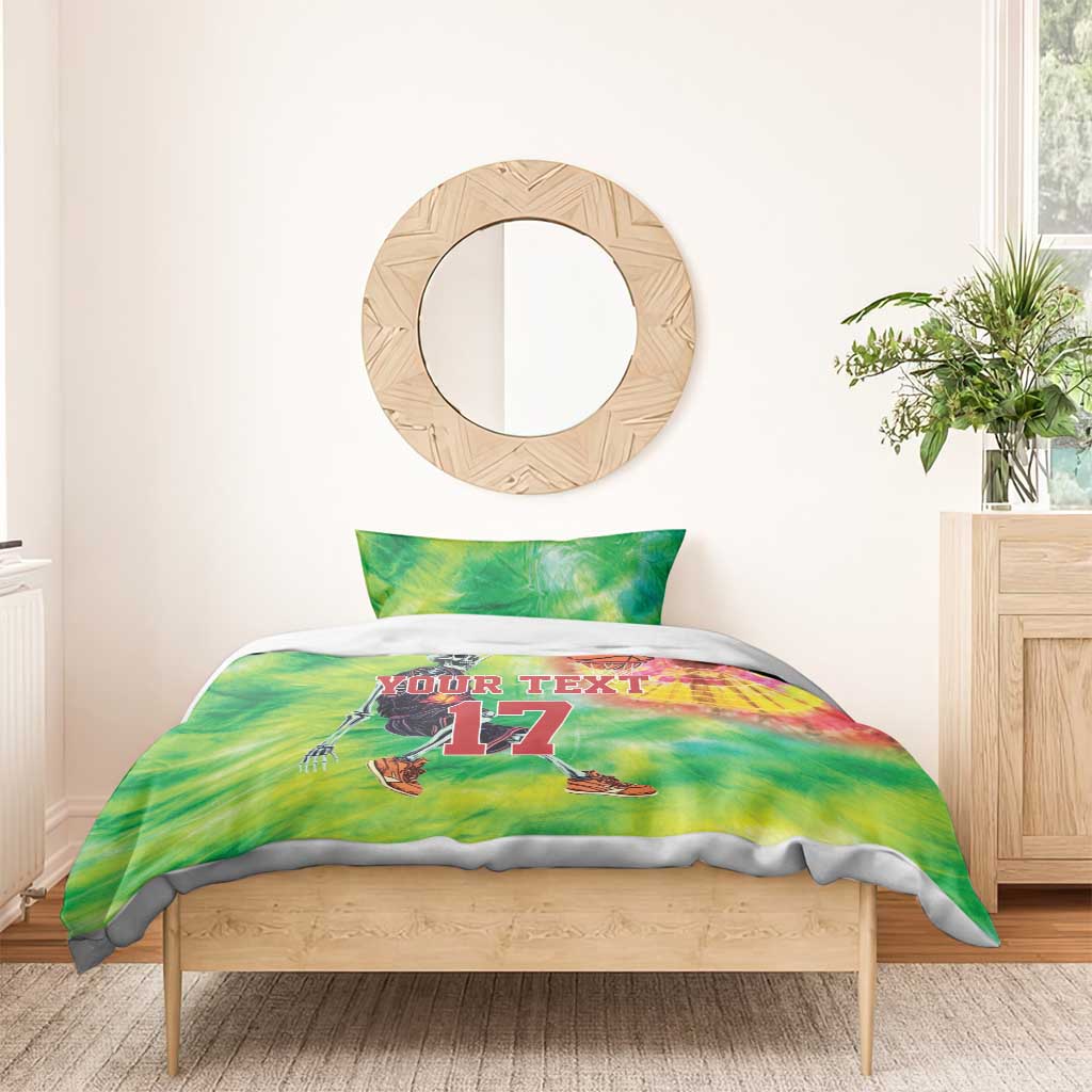 Custom Lithuania Basketball Bedding Set Retro Style Version 1992