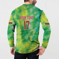 Custom Lithuania Basketball Button Sweatshirt Retro Style Version 1992