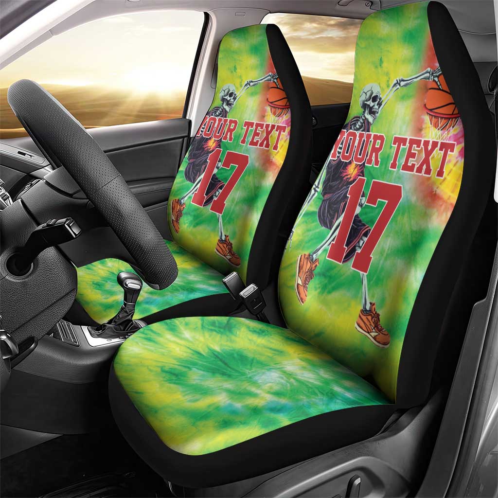 Custom Lithuania Basketball Car Seat Cover Retro Style Version 1992