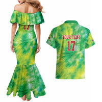 Custom Lithuania Basketball Couples Matching Mermaid Dress and Hawaiian Shirt Retro Style Version 1992
