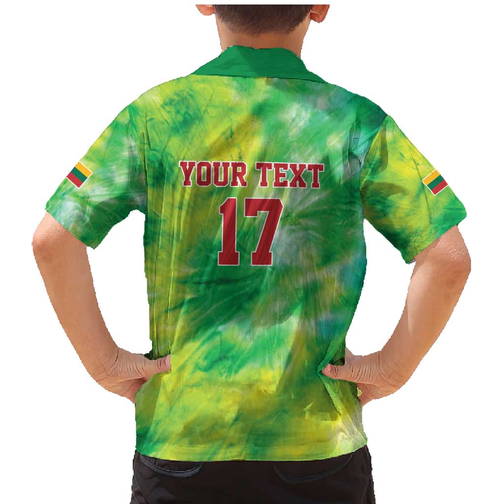 Custom Lithuania Basketball Family Matching Mermaid Dress and Hawaiian Shirt Retro Style Version 1992