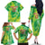 Custom Lithuania Basketball Family Matching Off The Shoulder Long Sleeve Dress and Hawaiian Shirt Retro Style Version 1992