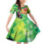 Custom Lithuania Basketball Family Matching Off Shoulder Short Dress and Hawaiian Shirt Retro Style Version 1992