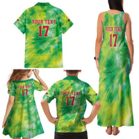 Custom Lithuania Basketball Family Matching Tank Maxi Dress and Hawaiian Shirt Retro Style Version 1992
