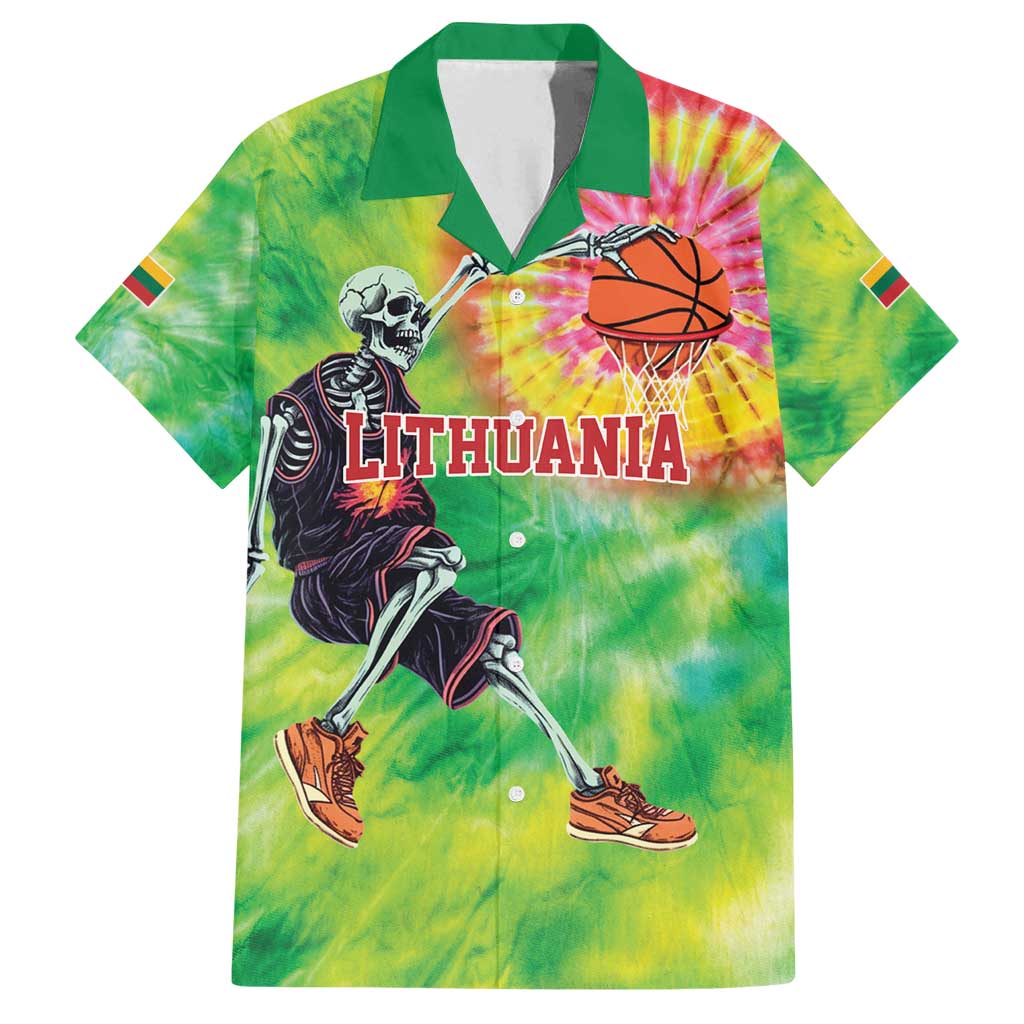 Custom Lithuania Basketball Family Matching Tank Maxi Dress and Hawaiian Shirt Retro Style Version 1992