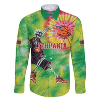 Custom Lithuania Basketball Family Matching Tank Maxi Dress and Hawaiian Shirt Retro Style Version 1992