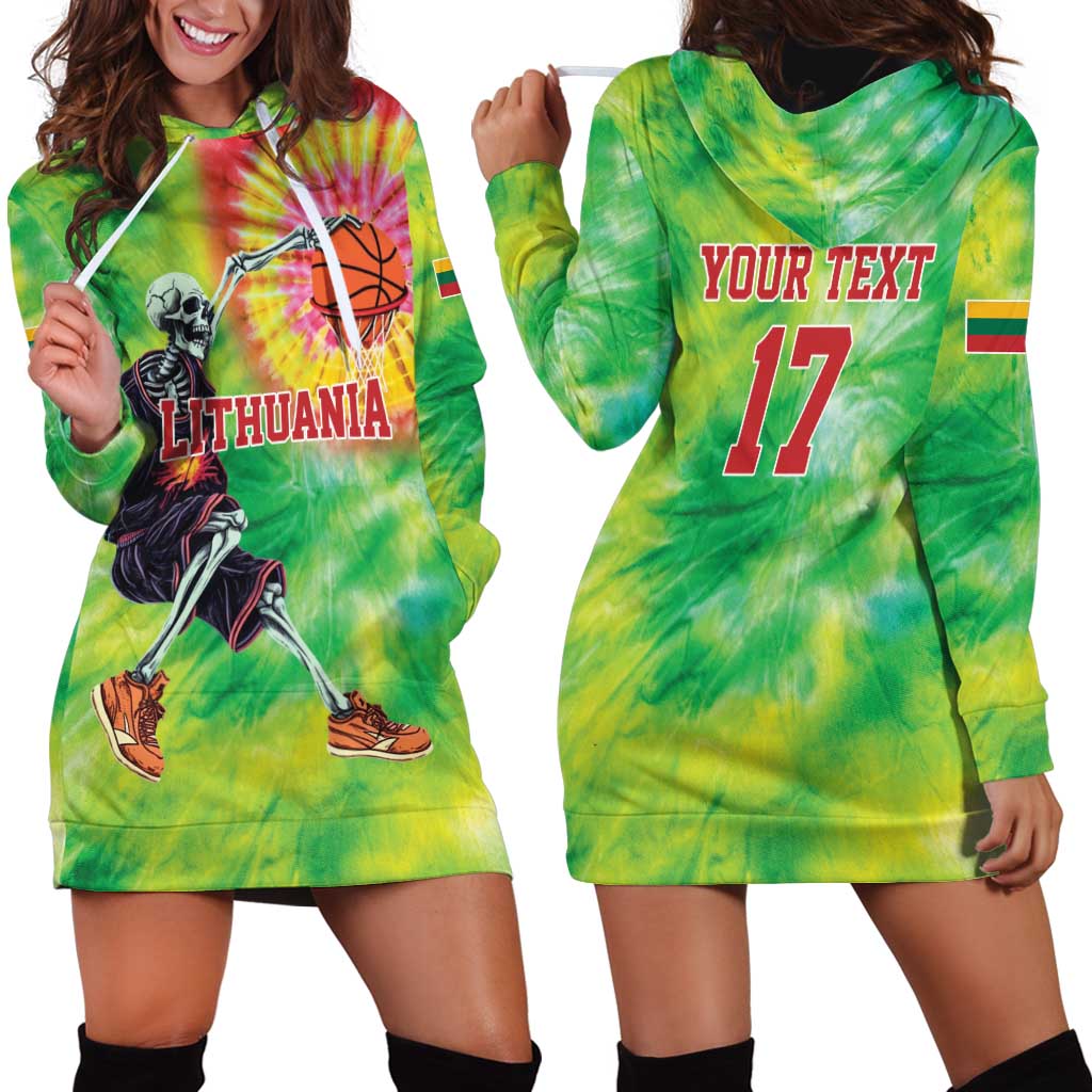 Custom Lithuania Basketball Hoodie Dress Retro Style Version 1992