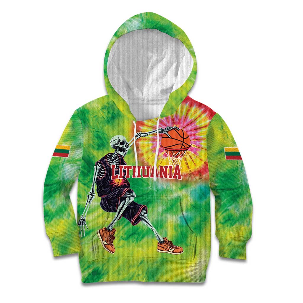 Custom Lithuania Basketball Kid Hoodie Retro Style Version 1992