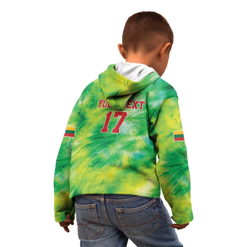 Custom Lithuania Basketball Kid Hoodie Retro Style Version 1992