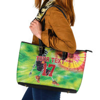 Custom Lithuania Basketball Leather Tote Bag Retro Style Version 1992