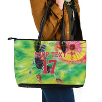 Custom Lithuania Basketball Leather Tote Bag Retro Style Version 1992