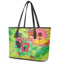 Custom Lithuania Basketball Leather Tote Bag Retro Style Version 1992