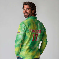 Custom Lithuania Basketball Long Sleeve Polo Shirt Retro Style Version 1992