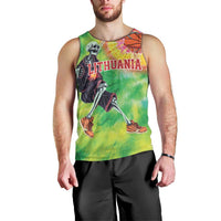 Custom Lithuania Basketball Men Tank Top Retro Style Version 1992