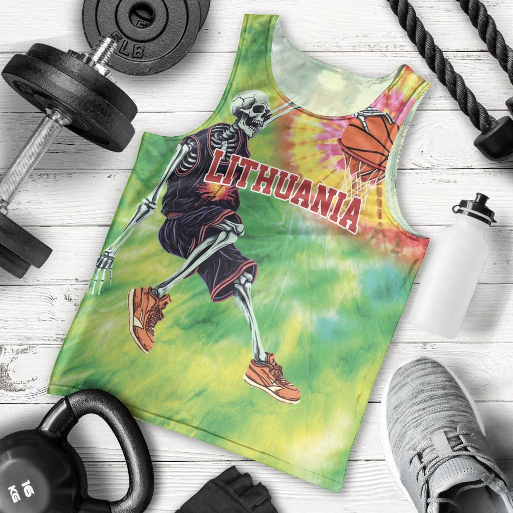 Custom Lithuania Basketball Men Tank Top Retro Style Version 1992