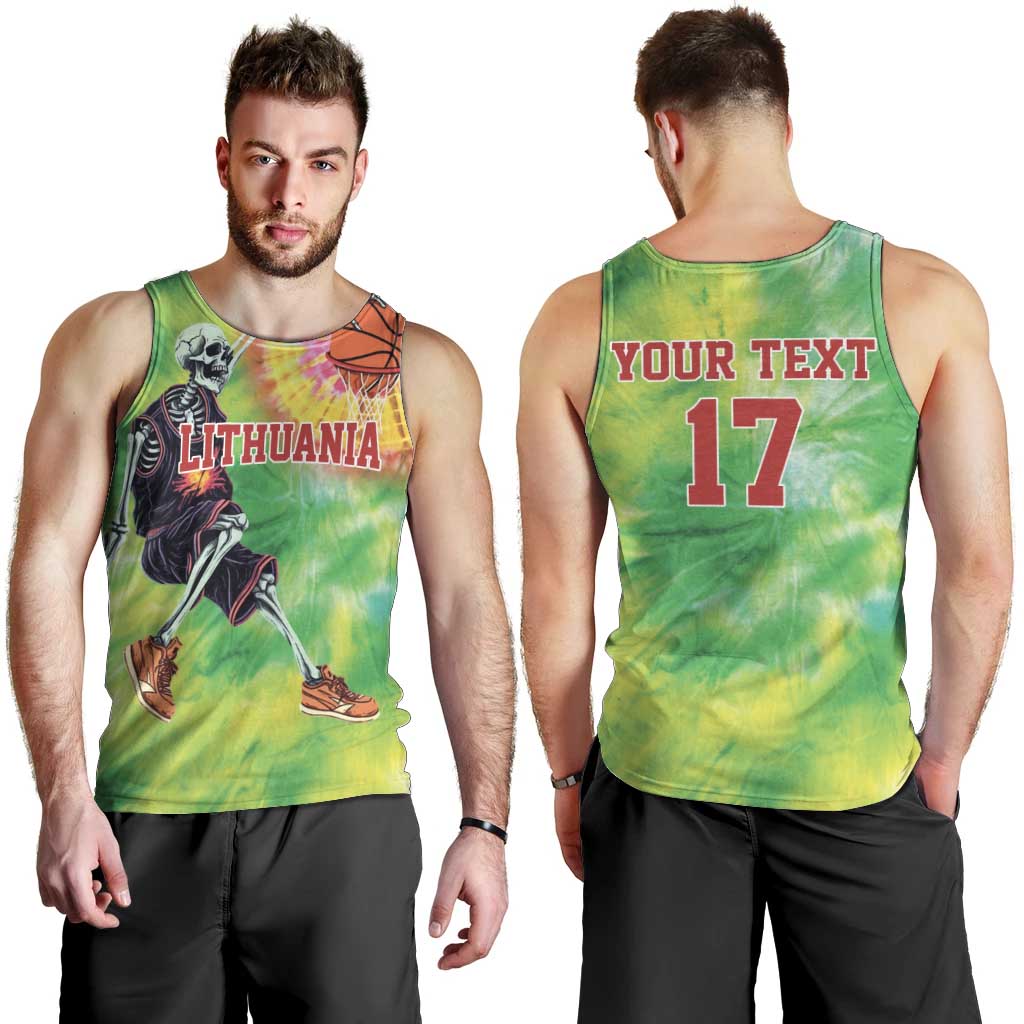 Custom Lithuania Basketball Men Tank Top Retro Style Version 1992
