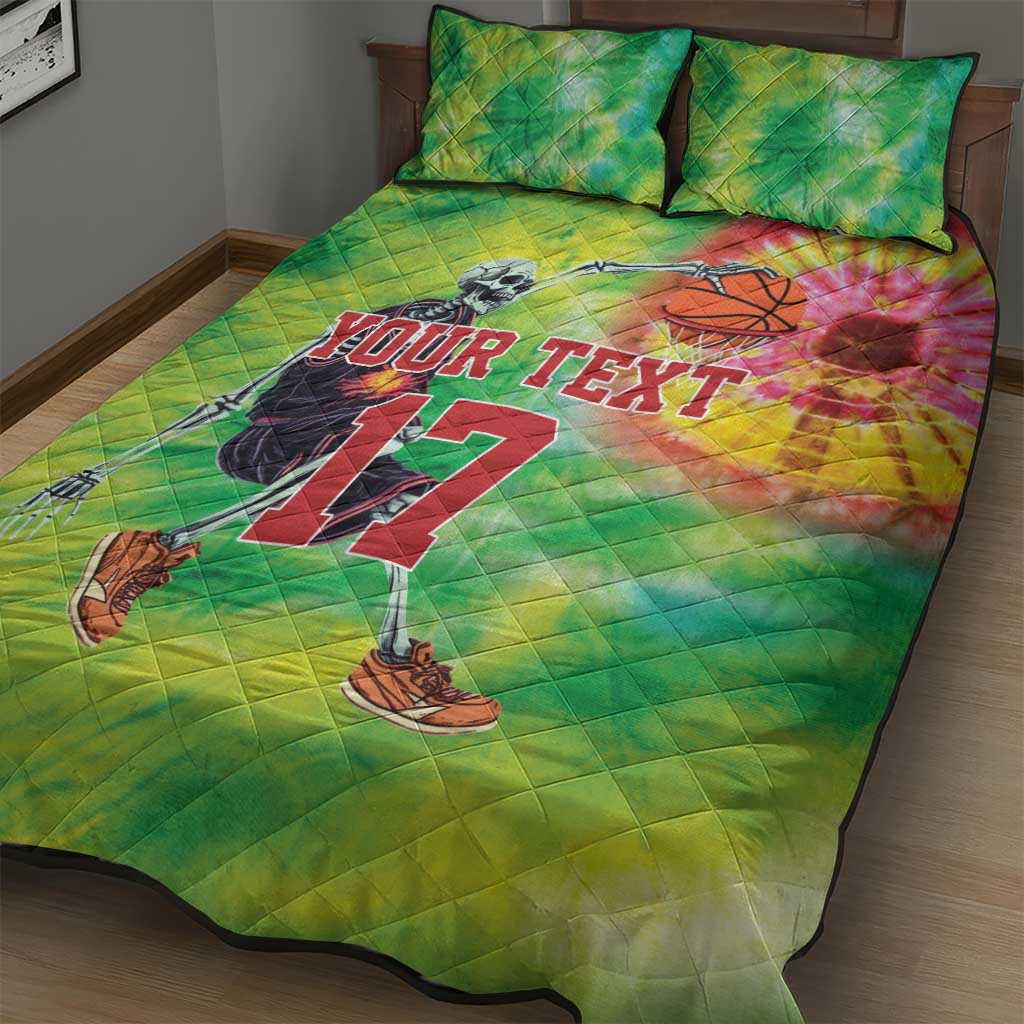 Custom Lithuania Basketball Quilt Bed Set Retro Style Version 1992