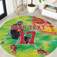 Custom Lithuania Basketball Round Carpet Retro Style Version 1992