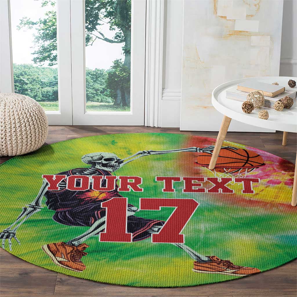 Custom Lithuania Basketball Round Carpet Retro Style Version 1992