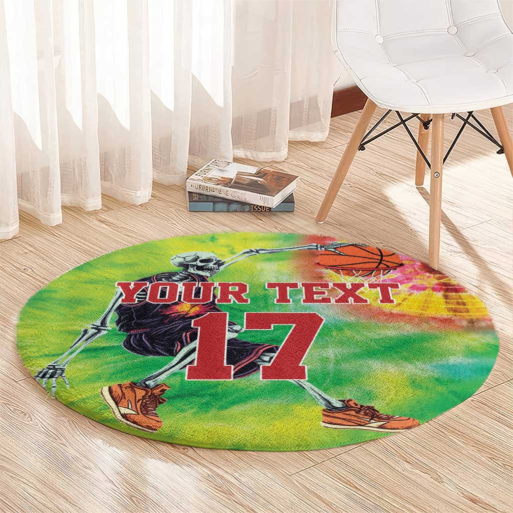 Custom Lithuania Basketball Round Carpet Retro Style Version 1992