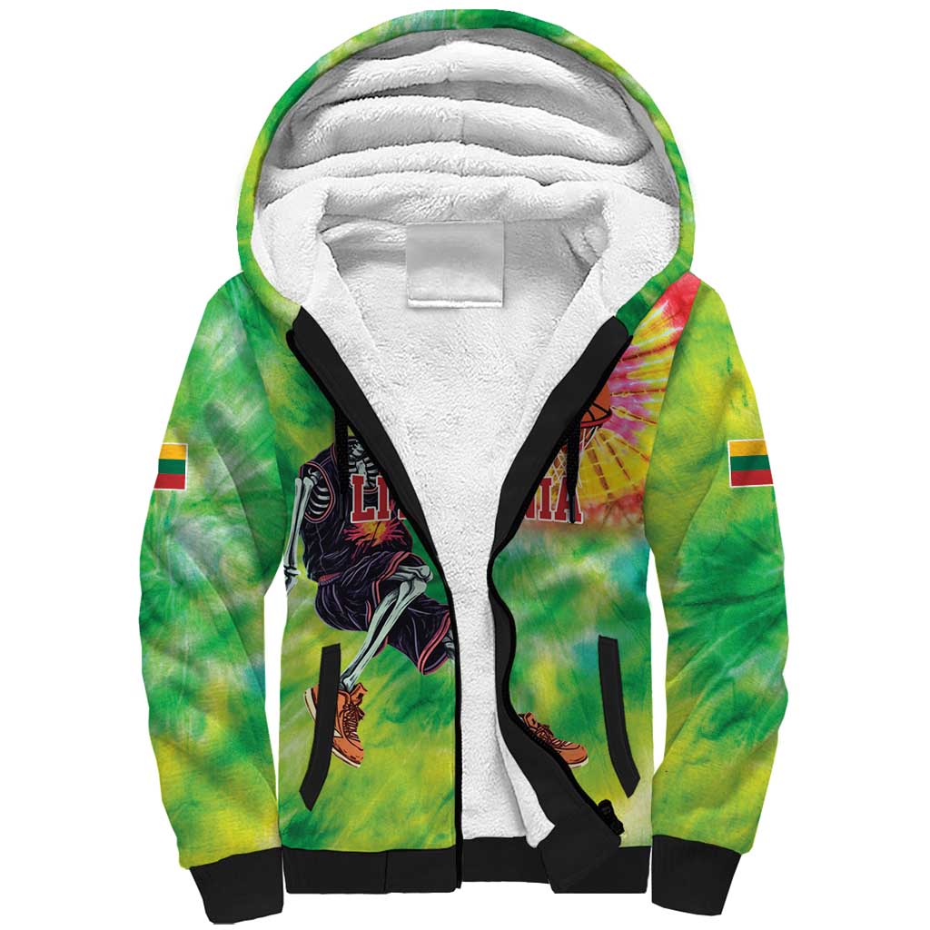 Custom Lithuania Basketball Sherpa Hoodie Retro Style Version 1992