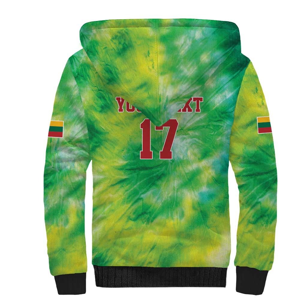 Custom Lithuania Basketball Sherpa Hoodie Retro Style Version 1992