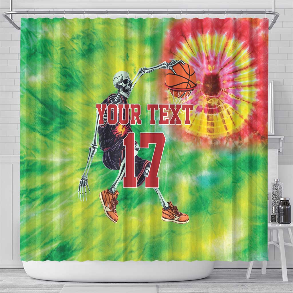 Custom Lithuania Basketball Shower Curtain Retro Style Version 1992