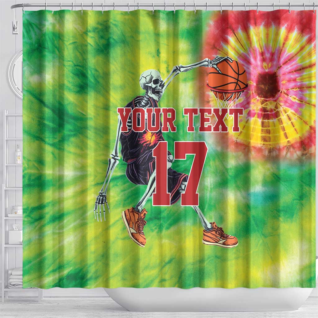 Custom Lithuania Basketball Shower Curtain Retro Style Version 1992