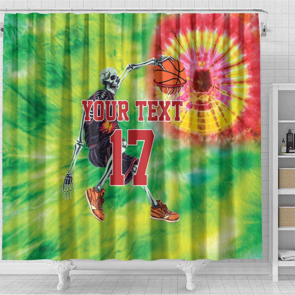 Custom Lithuania Basketball Shower Curtain Retro Style Version 1992