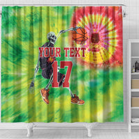 Custom Lithuania Basketball Shower Curtain Retro Style Version 1992