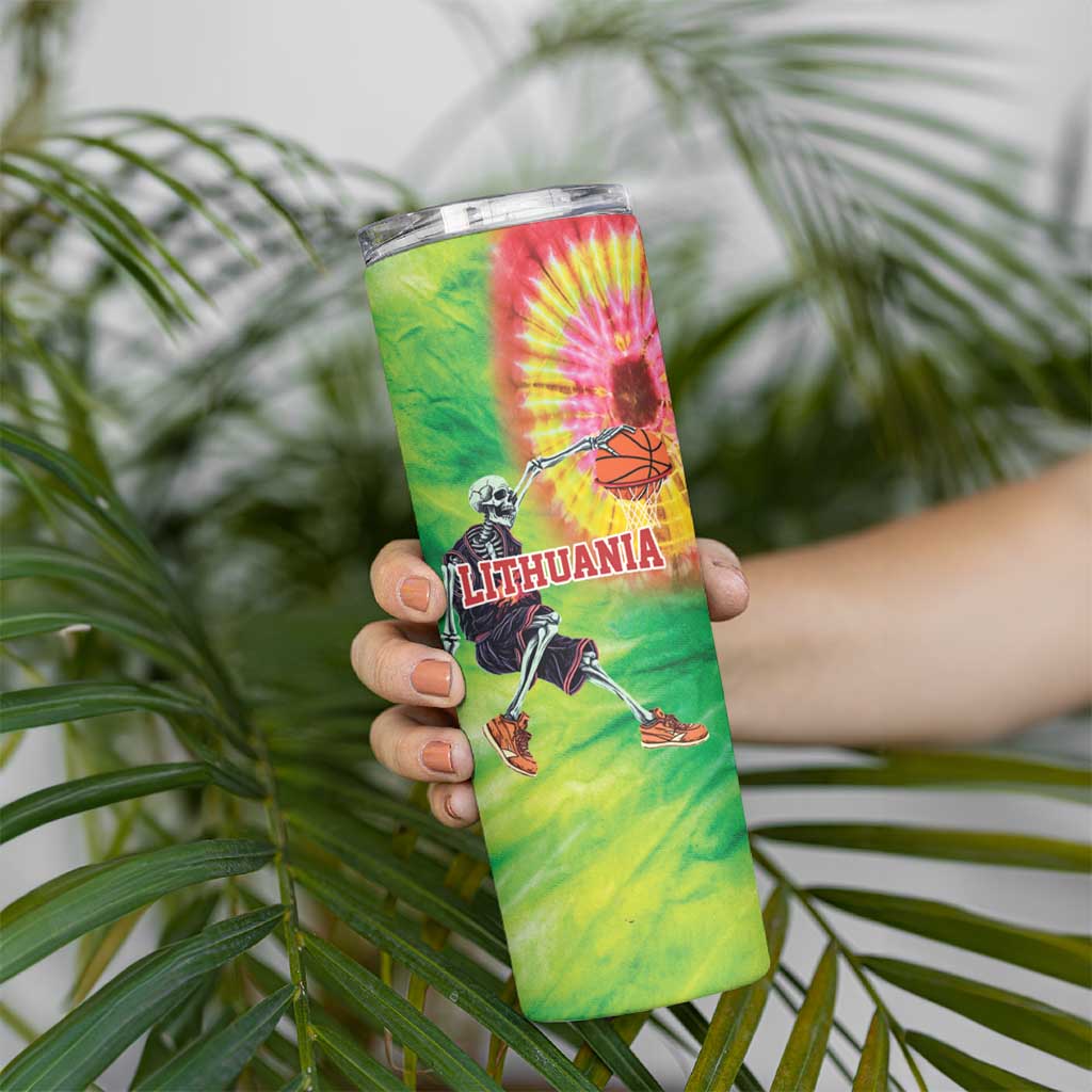 Custom Lithuania Basketball Skinny Tumbler Retro Style Version 1992