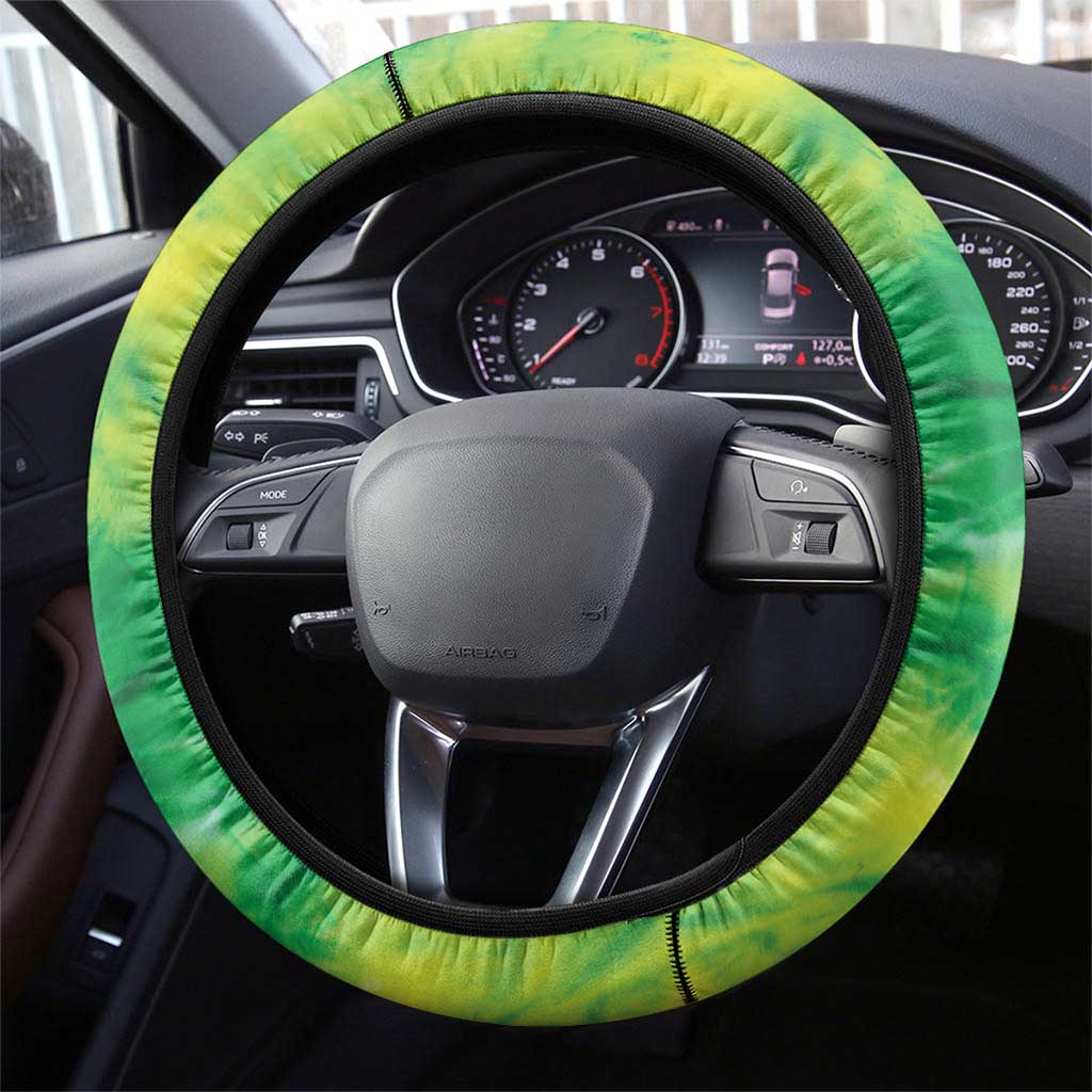 Lithuania Basketball Steering Wheel Cover Retro Style Version 1992