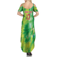 Custom Lithuania Basketball Summer Maxi Dress Retro Style Version 1992