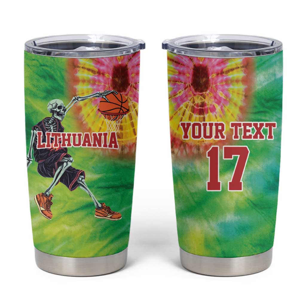Custom Lithuania Basketball Tumbler Cup Retro Style Version 1992