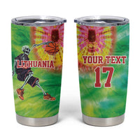 Custom Lithuania Basketball Tumbler Cup Retro Style Version 1992