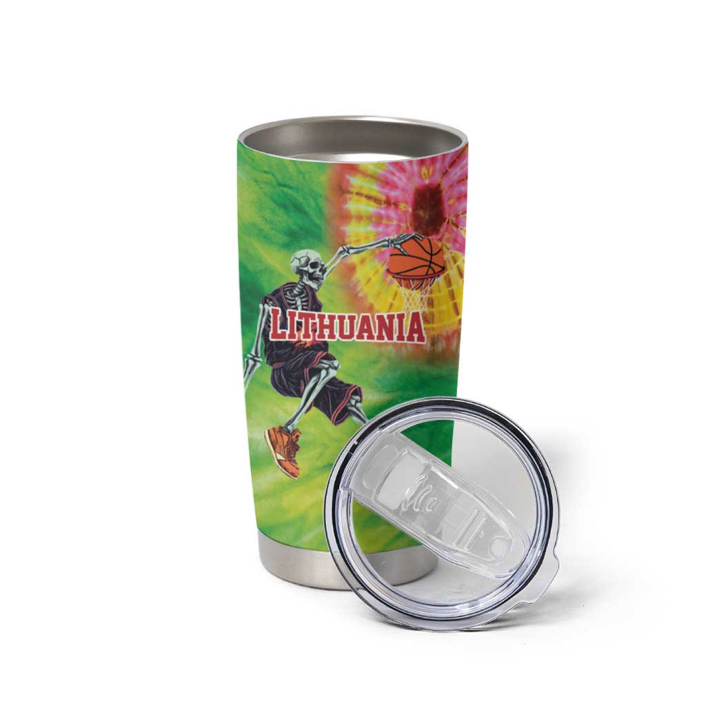 Custom Lithuania Basketball Tumbler Cup Retro Style Version 1992
