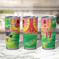 Custom Lithuania Basketball Tumbler Cup Retro Style Version 1992