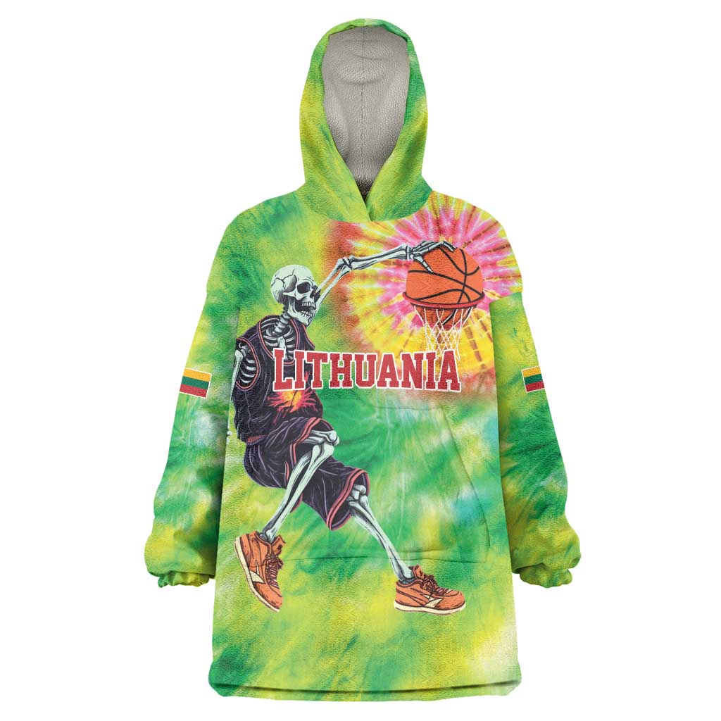 Custom Lithuania Basketball Wearable Blanket Hoodie Retro Style Version 1992