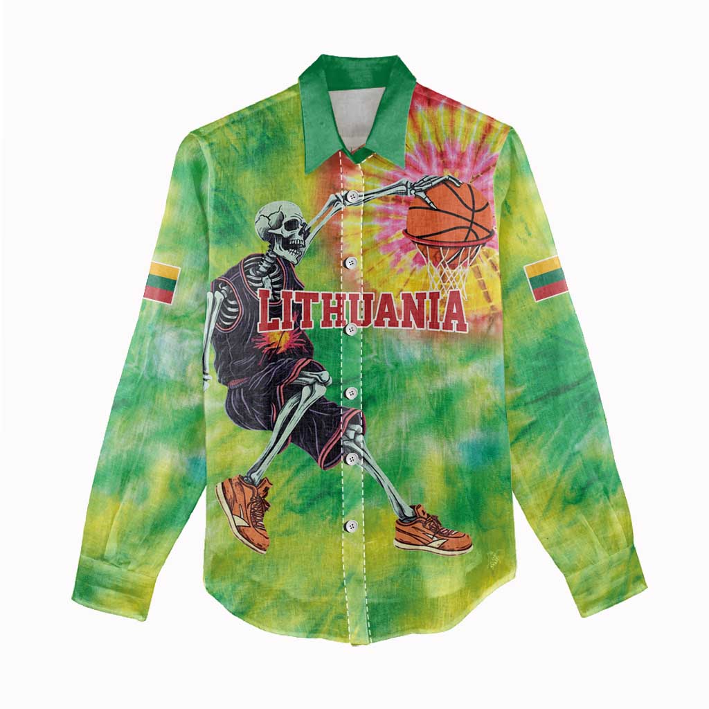 Custom Lithuania Basketball Women Casual Shirt Retro Style Version 1992
