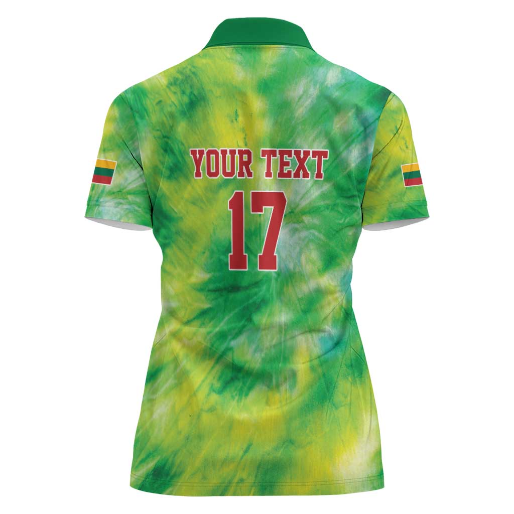 Custom Lithuania Basketball Women Polo Shirt Retro Style Version 1992