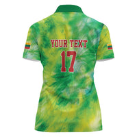 Custom Lithuania Basketball Women Polo Shirt Retro Style Version 1992