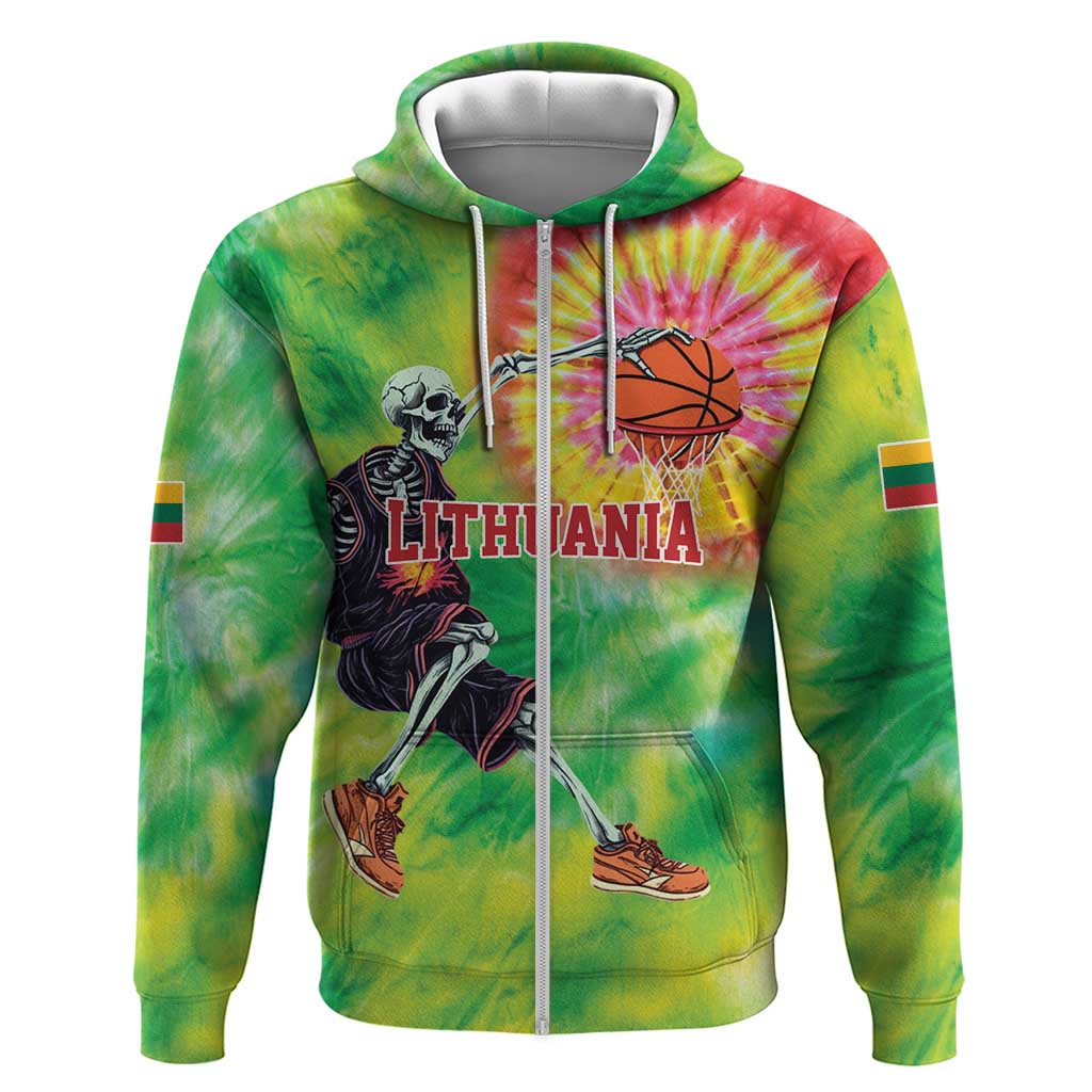 Custom Lithuania Basketball Zip Hoodie Retro Style Version 1992