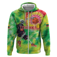 Custom Lithuania Basketball Zip Hoodie Retro Style Version 1992