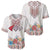Romania Happy Martisor Day 1 March Baseball Jersey Martenitsa and Peony Romanian Traditional Pattern