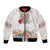 Romania Happy Martisor Day 1 March Bomber Jacket Martenitsa and Peony Romanian Traditional Pattern