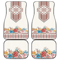 Romania Happy Martisor Day 1 March Car Mats Martenitsa and Peony Romanian Traditional Pattern